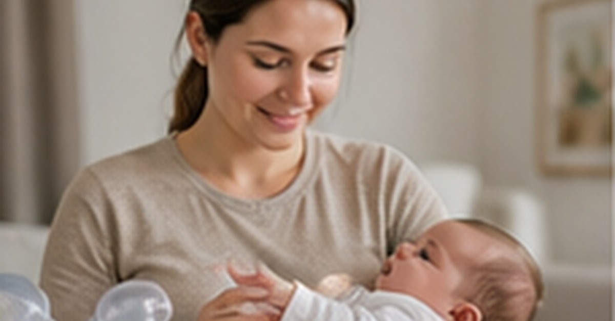 combo feeding a baby